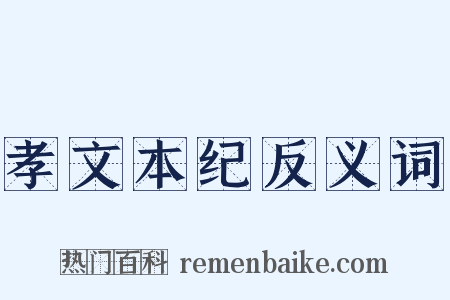 孝文本纪反义词是什么意思的图片